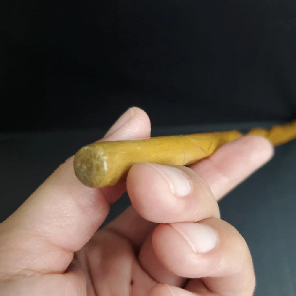 Wood‎ Spiral Carved Snake Wand 18